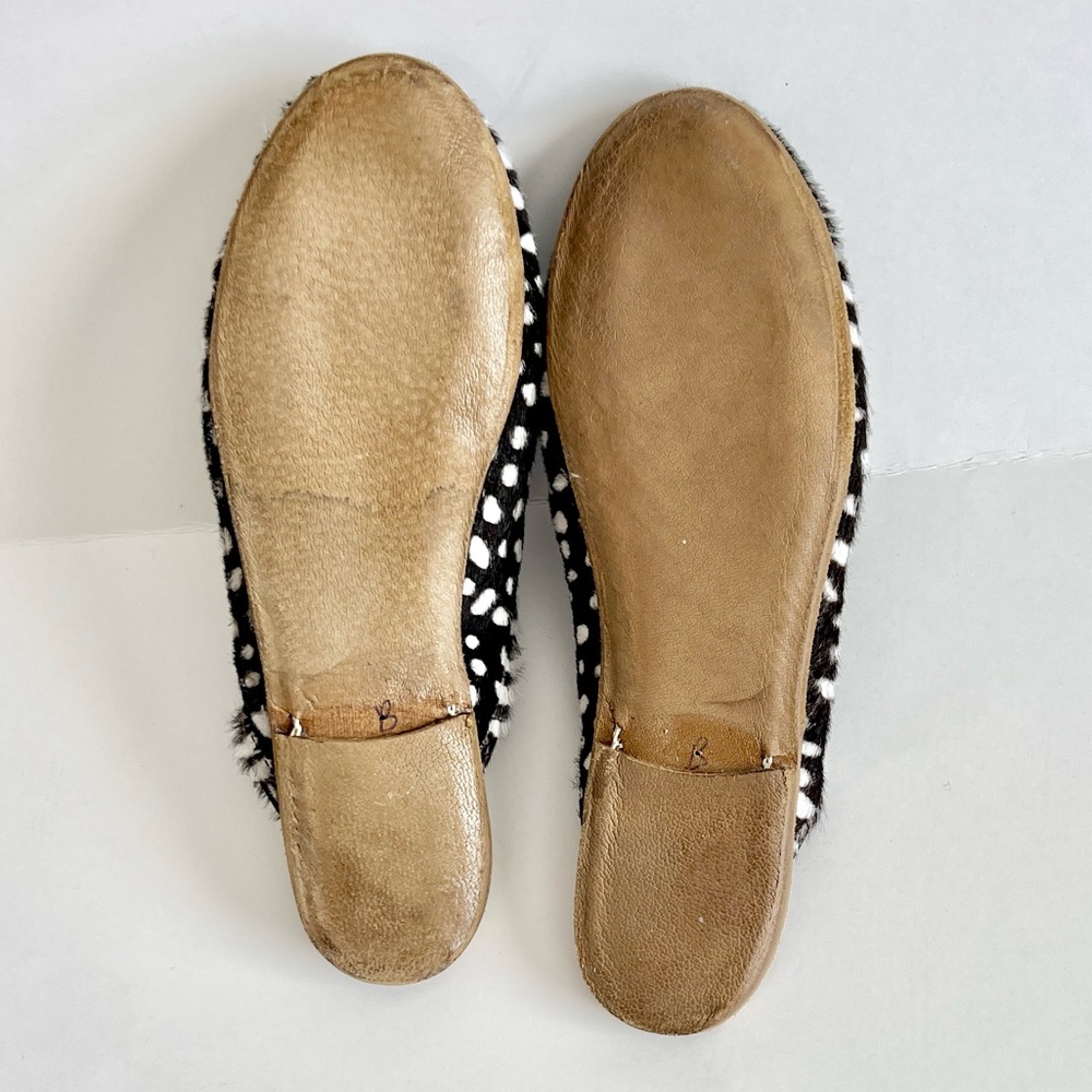 Sabah Shoes Baba Genuine Cow Hair Turkish Leather Printed Mules - Picture 5 of 6